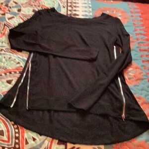 Black soft jersey tunic top reduced